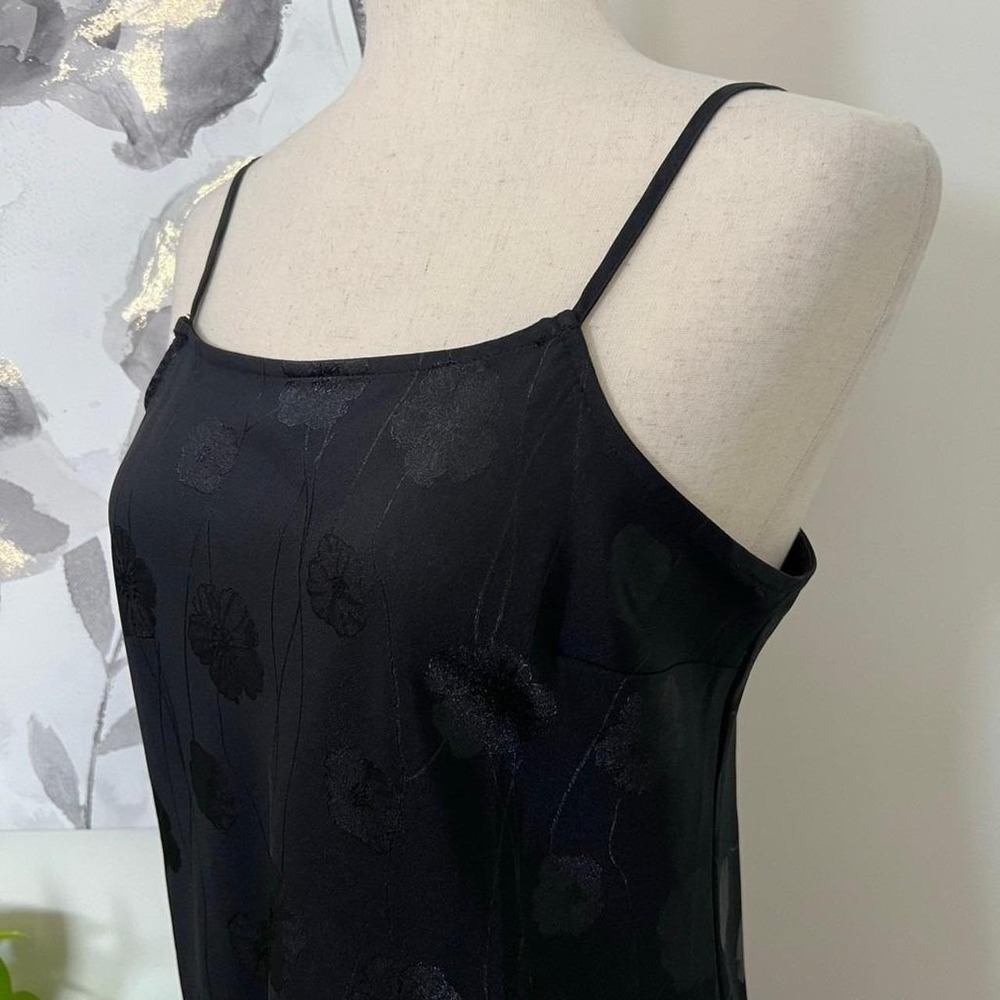 A New Day Black Floral Slip Dress Midi Whimsigoth Goth Size XS Fairy Grunge - Picture 5 of 8
